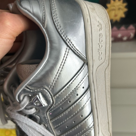 adidas Metallic Silver Athletic Shoes Size Men’s 7 - Picture 9 of 13